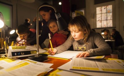 Children writing a letter