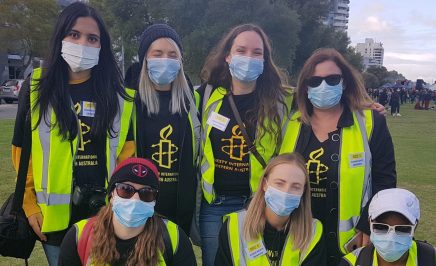 Human Rights Observers at Black Lives Matter Rally, Perth