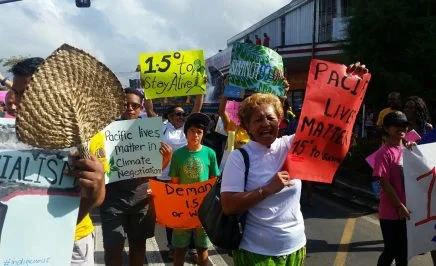Climate change protest